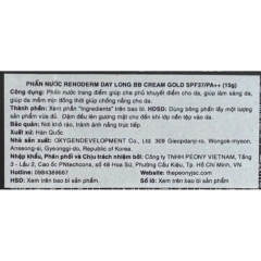 Phấn Nước Renoderm Day Long BB Cream Gold SPF37 15g - 23