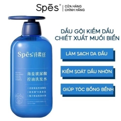Dầu Gội Muối Biển Cấp Ẩm Suôn Mượt Spes Sea Salt Hyaluronic Acid Oil Control 600ml