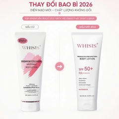 Dưỡng Thể Whisis Dưỡng Trắng Chống Nắng Premium Collagen Whitening Body Lotion SPF50+200ml (Mẫu Mới)