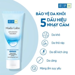 Gel Rửa Mặt Hada Labo Dưỡng Ẩm Cho Da Nhạy Cảm Advanced Nourish For Sensitive 80g