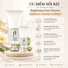 Set Sữa Rửa Mặt Whoo Brightening Foam Cleanser Special Set 180ml + 40ml