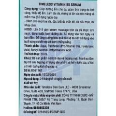 Serum Timeless Vitamin B5+ Hyaluronic Acid Làm Dịu, Phục Hồi Da 30ml (Nhập Khẩu)