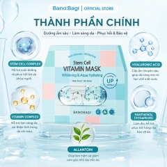 Mặt Nạ Giấy Banobagi Stem Cell Vitamin Mask Whitening & Aqua Hydrating 30g (Nhập Khẩu)