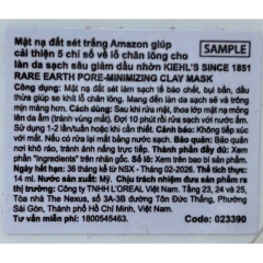 Mặt Nạ Đất Sét Kiehl’s Rare Earth Pore Minimizing Clay Mask 14ml (Nhập Khẩu)