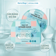 Mặt Nạ Giấy Banobagi Stem Cell Vitamin Mask Whitening & Aqua Hydrating 30g (Nhập Khẩu)