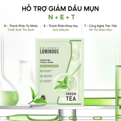Mặt Nạ Trà Xanh Colorkey Luminous Purifying Facial Mask 25ml