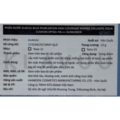 Phấn Nước Klavuu Blue Pearlsation High Coverage Marine Collagen Aqua