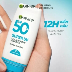 Kem Chống Nắng Garnier Super UV Anti - Acne Serum Sunscreen SPF 50+ 30ml