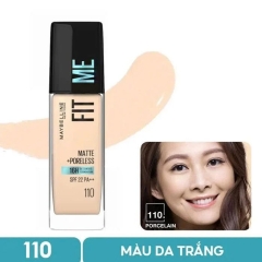 Kem Nền Maybelline Kiềm Dầu Chống Nắng Fit Me Matte + Poreless Foundation SPF22(Mẫu Mới)
