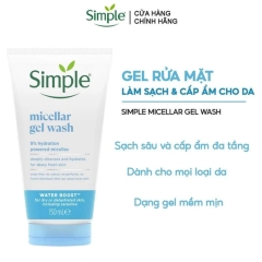 Gel Rửa Mặt Simple Micellar Gel Wash 150ml