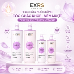 Bộ Gội Xả Olexrs Argan Oil Essence Collagen Complex Phục Hồi, Giữ Màu Tóc 2024 (Tím)