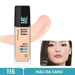 Kem Nền Maybelline Kiềm Dầu Chống Nắng Fit Me Matte + Poreless Foundation SPF22(Mẫu Mới)