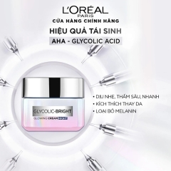 Kem Dưỡng Sáng Da Ban Đêm L'Oreal Glycolic + Niacinamide Bright Glowing Cream Night