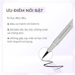 Dạ Kẻ Mắt Karadium Waterproof Brush Liner Black (Xám) (Mẫu Mới)
