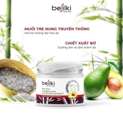 Tẩy Da Chết Toàn Thân Besilki Muối Tre Và Chiết Xuất Bơ Body Scrub 350g