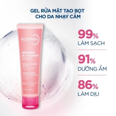 Gel Rửa Mặt Tạo Bọt Cho Da Nhạy Cảm Bioderma Sensibio Gel Moussant (Nhập Khẩu) (Mẫu Mới)