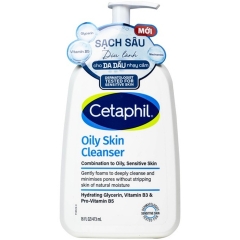 Sữa Rửa Mặt Dịu Nhẹ Không Xà Phòng Cetaphil Oily Skin Cleanser (Da Dầu) (Mẫu Mới) - 473ml