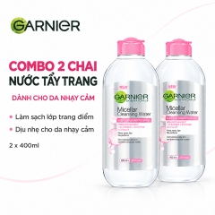 Nước Tẩy Trang Garnier Dành Cho Da Nhạy Cảm Micellar Cleansing Water For Sensitive Skin (Hồng)