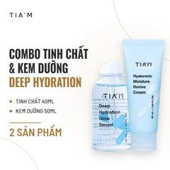 Combo Tinh Chất & Kem Dưỡng TIA'M Deep Hydration Glow Serum 40ml & Hyaluronic Moisture Revive Cream 50ml