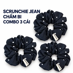 Dây Buộc Tóc Scrunchie Chấm Bi Jean