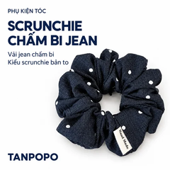 Dây Buộc Tóc Scrunchie Chấm Bi Jean