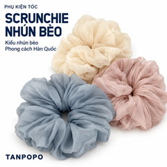 Dây Buộc Tóc Scrunchie Nhún Bèo Phong Cách Hàn 3458Q