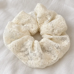 Dây Buộc Tóc Scrunchies Ren Thêu Hoa