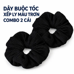 Dây Buộc Tóc Xếp Ly Màu Trơn