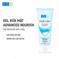 Gel Rửa Mặt Hada Labo Dưỡng Ẩm Cho Da Nhạy Cảm Advanced Nourish For Sensitive 80g