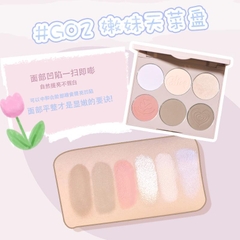 Bảng Phấn Tạo Khối Và Bắt Sáng 6 Ô Gogo Tales Nude Light Shadow Highlight Contouring Disc