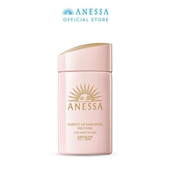 Sữa Chống Nắng Cho Da Nhạy Cảm & Trẻ Em Anessa Perfect UV Mild Milk (Hồng) (Mẫu 2024)
