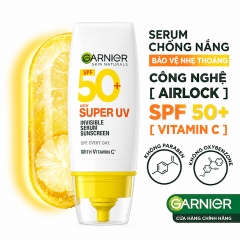 Serum Chống Nắng Mỏng Nhẹ Bảo Vệ Tối Ưu Garnier Super UV Invisible Serum Sunscreen SPF50+30ml