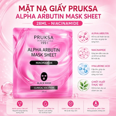 Mặt Nạ Giấy Pruksa Alpha Arbutin Mask Sheet 28ml - Niacinamide