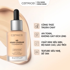 Kem Nền Catrice HD Liquid Coverage 30ml (Mẫu Mới)