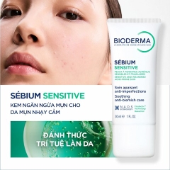 Kem Dưỡng Ẩm Bioderma Dành Cho Da Mụn Sebium Sensitive 30ml (Mẫu Mới)