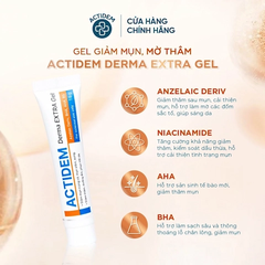 Gel Giảm Mụn, Thâm Actidem Derma Extra Gel 18g