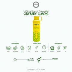 Xịt Thơm Toàn Thân Armaf Odyssey Limoni Body Spray 200ml (Fresh Edition)