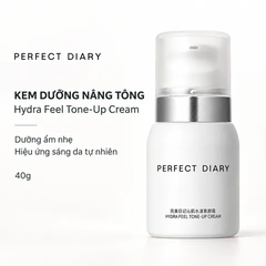 Chai kem dưỡng nâng tông Perfect Diary Hydra Feel Tone-Up Cream 40g màu trắng nắp mờ cổ bạc