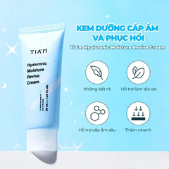 Combo Tinh Chất & Kem Dưỡng TIA'M Deep Hydration Glow Serum 40ml & Hyaluronic Moisture Revive Cream 50ml