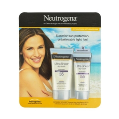 Set Kem Chống Nắng Neutrogena Ultra Sheer SPF55 (147ml + 88ml)
