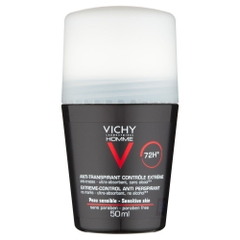 Lăn Khử Mùi Nam Vichy Homme Anti-Perspirant 72H 50ml (Đen)