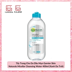 Tẩy Trang Cho Da Dầu Mụn Garnier Skin Naturals Micellar Cleansing Water  (Xanh Da Trời)