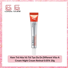 Kem Trẻ Hóa Và Tái Tạo Da Dr.Different Vita-A Cream Night Cream Retinal 0.05% 20g
