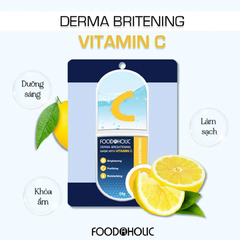 Mặt Nạ Giấy Foodaholic Dưỡng Sáng Da Derma Brightening Mask With Vitamin C