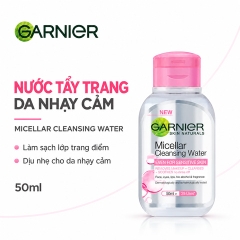 Nước Tẩy Trang Garnier Dành Cho Da Nhạy Cảm Micellar Cleansing Water For Sensitive Skin (Hồng)