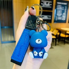 Móc Khóa Gấu Ngồi Dây Da SZSZX