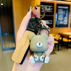 Móc Khóa Gấu Ngồi Dây Da SZSZX