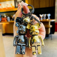 Móc Khóa BearBrick Sáng Bóng Lục Lạc