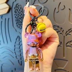 Móc Khóa BearBrick Sáng Bóng Lục Lạc