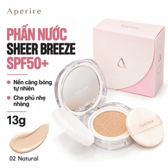 Phấn nước Aperire Sheer Breeze Cushion SPF50+ 13g màu 02 Natural
